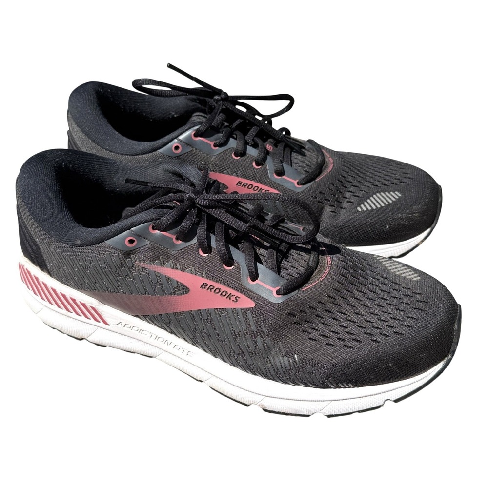 Brooks Addiction GTS 15 Shoes Women US 12 EU 44.5 Black Sneakers Comfort Walking